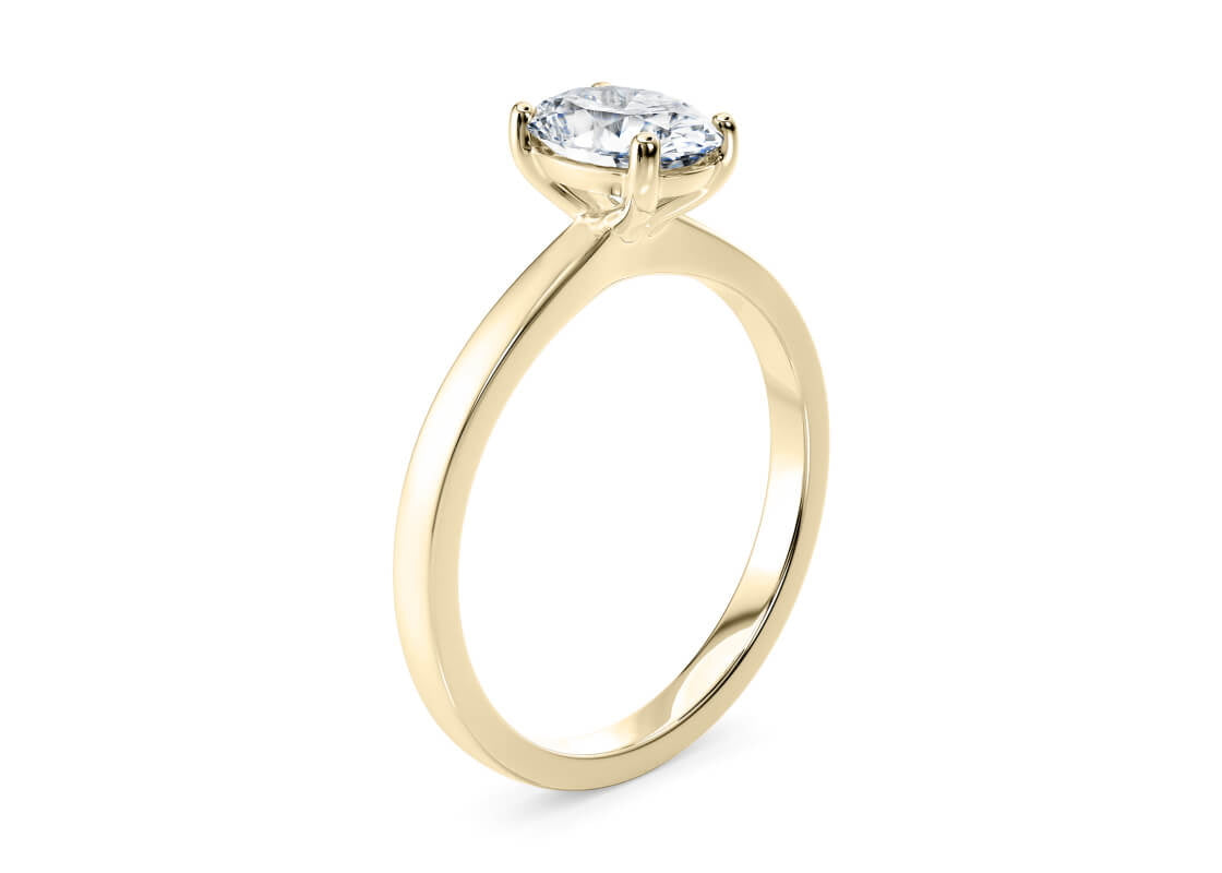 1477 Classic Solitaire Yellow Gold 18k Oval Engagement Ring