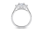 Roma Trilogy Platinum Radiant Engagement Ring