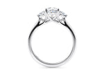 Valencia Trilogy Platinum Pear Engagement Ring