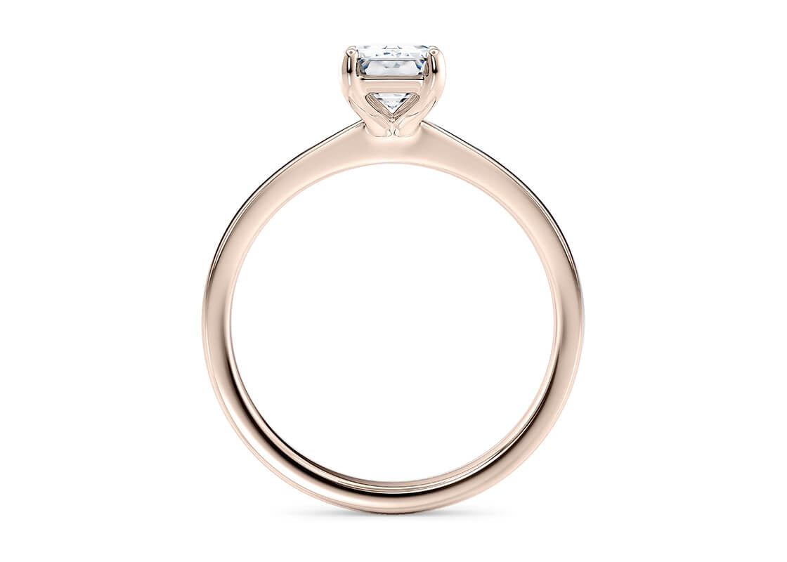 Delicacy Solitaire Rose Gold 18k Emerald Engagement Ring