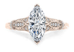 Jasmine Vintage Rose Gold 18k Marquise Engagement Ring