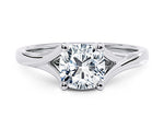 Hanover Solitaire Platinum Cushion Engagement Ring