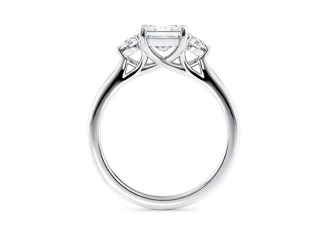 Valencia Trilogy Platinum Princess Engagement Ring
