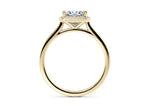 Minerva Halo Yellow Gold 18k Princess Engagement Ring