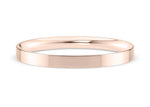 Flat Court Rose Gold 18k Wedding Band