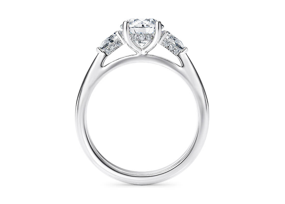 Florence Trilogy Platinum Round Engagement Ring