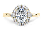 Hampstead Halo Yellow Gold 18k Oval Engagement Ring