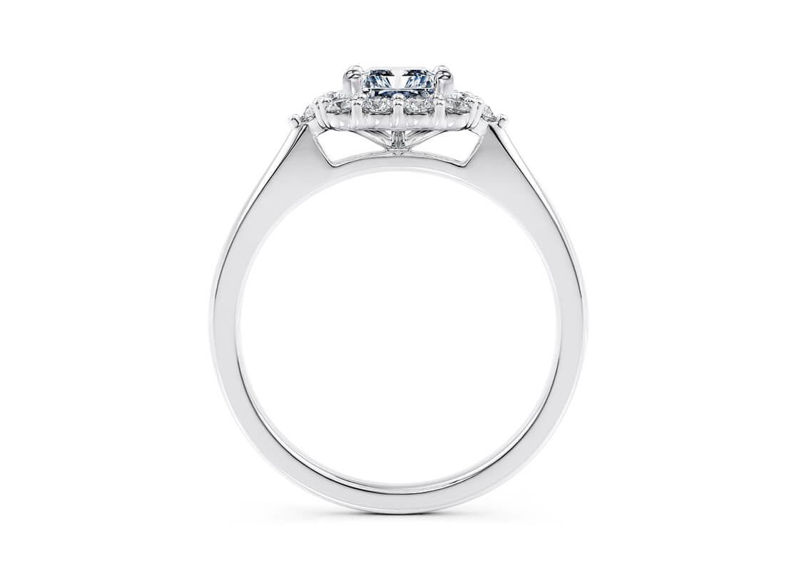 Hampstead Halo Platinum Radiant Engagement Ring