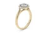 Hampstead Halo Yellow Gold 18k Round Engagement Ring
