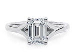 Hanover Solitaire Platinum Emerald Engagement Ring