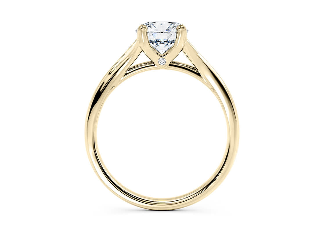 Hanover Solitaire Yellow Gold 18k Round Engagement Ring