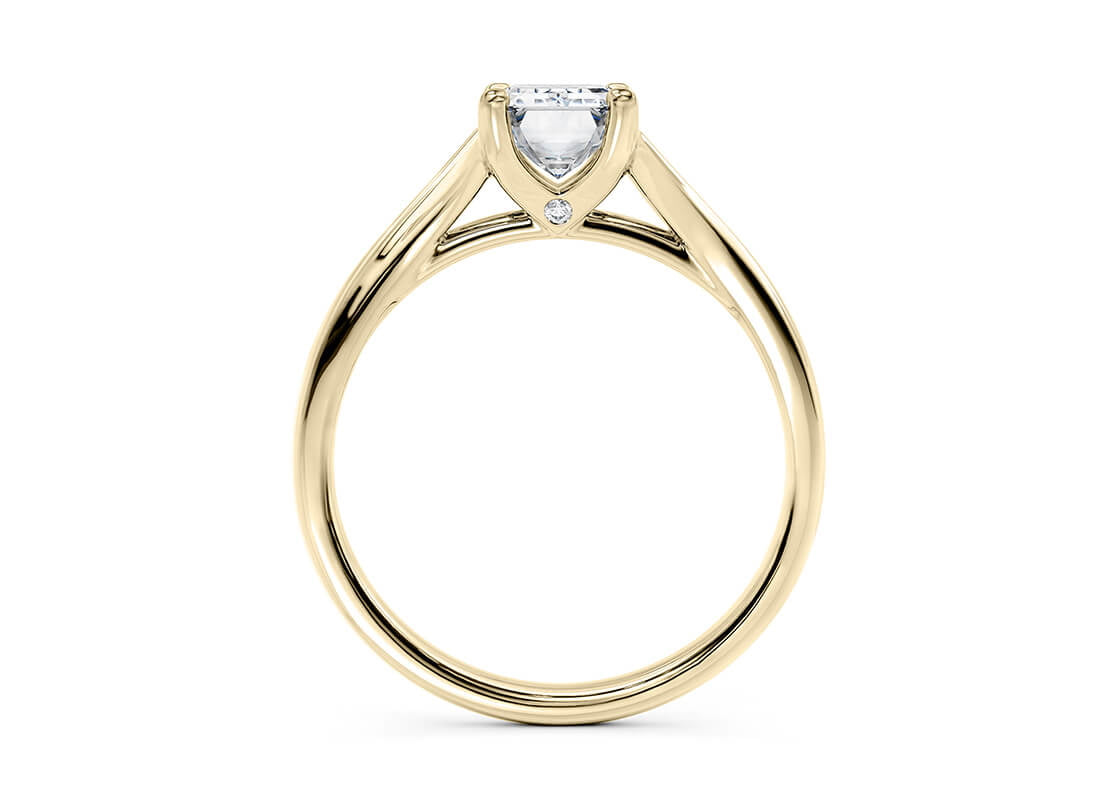 Hanover Solitaire Yellow Gold 18k Emerald Engagement Ring