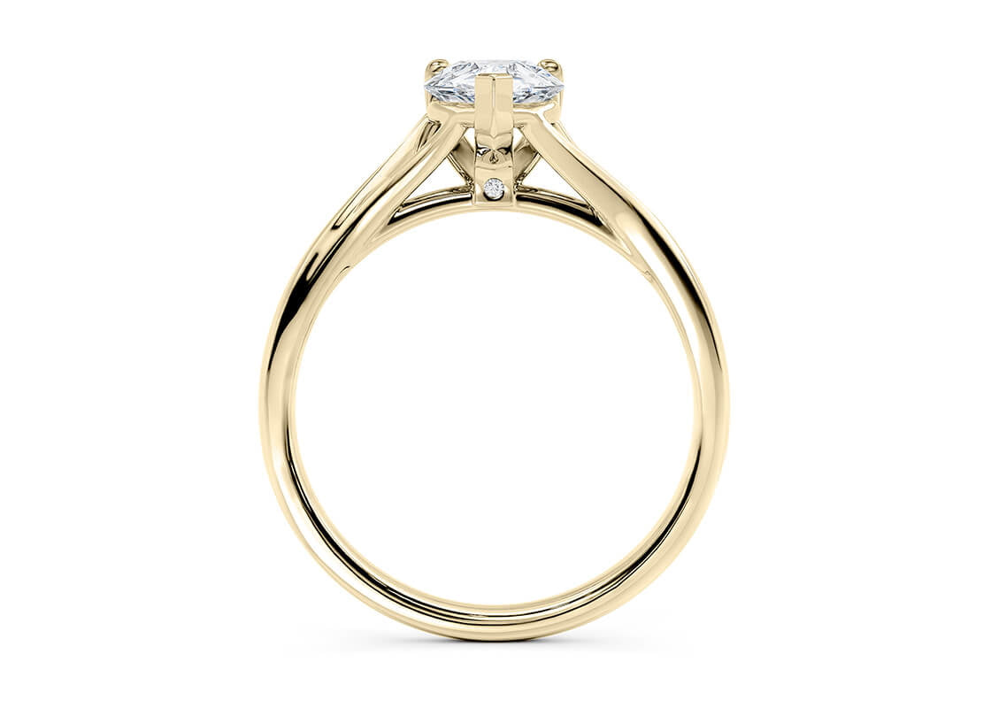 Hanover Solitaire Yellow Gold 18k Pear Engagement Ring