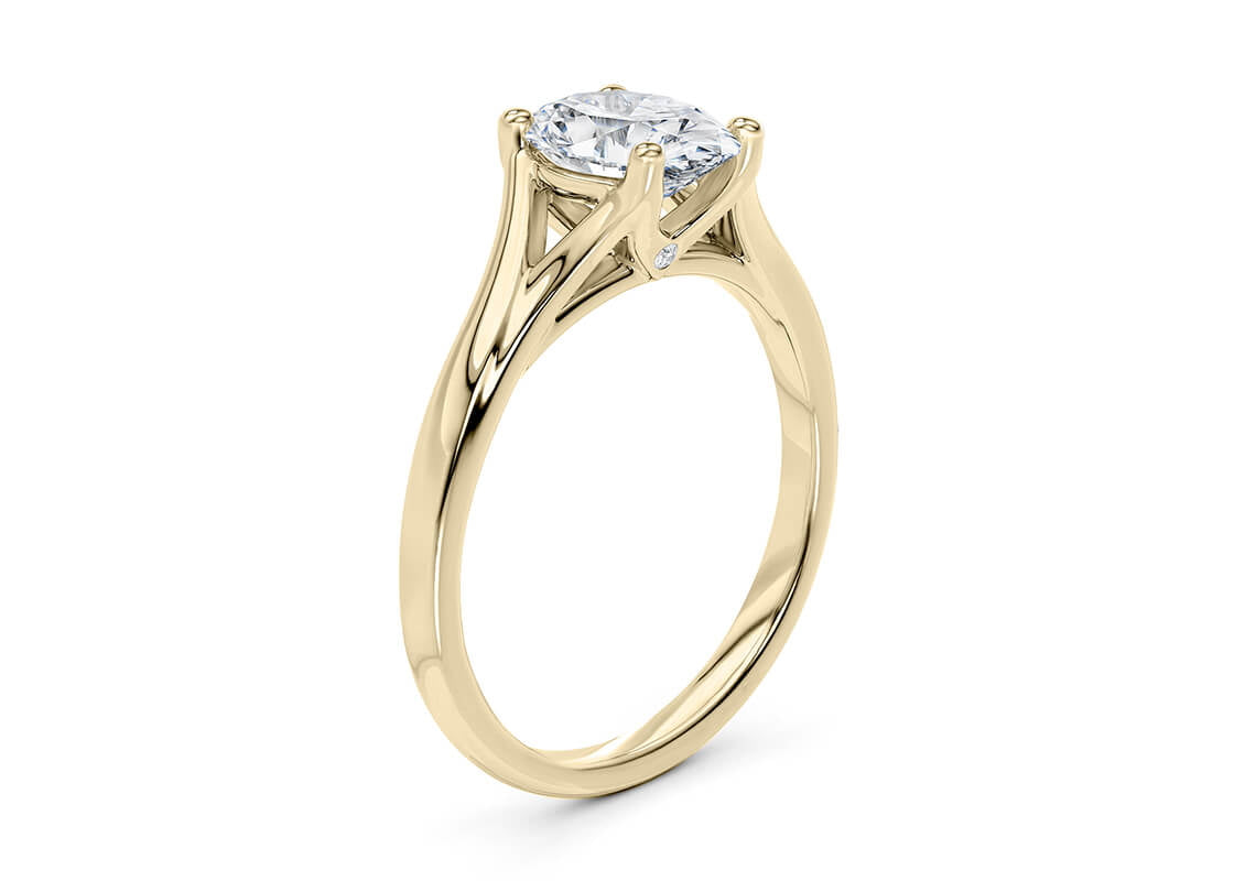 Hanover Solitaire Yellow Gold 18k Oval Engagement Ring