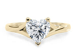 Hanover Solitaire Yellow Gold 18k Heart Engagement Ring