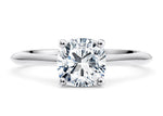 Hope Solitaire Platinum Cushion Engagement Ring