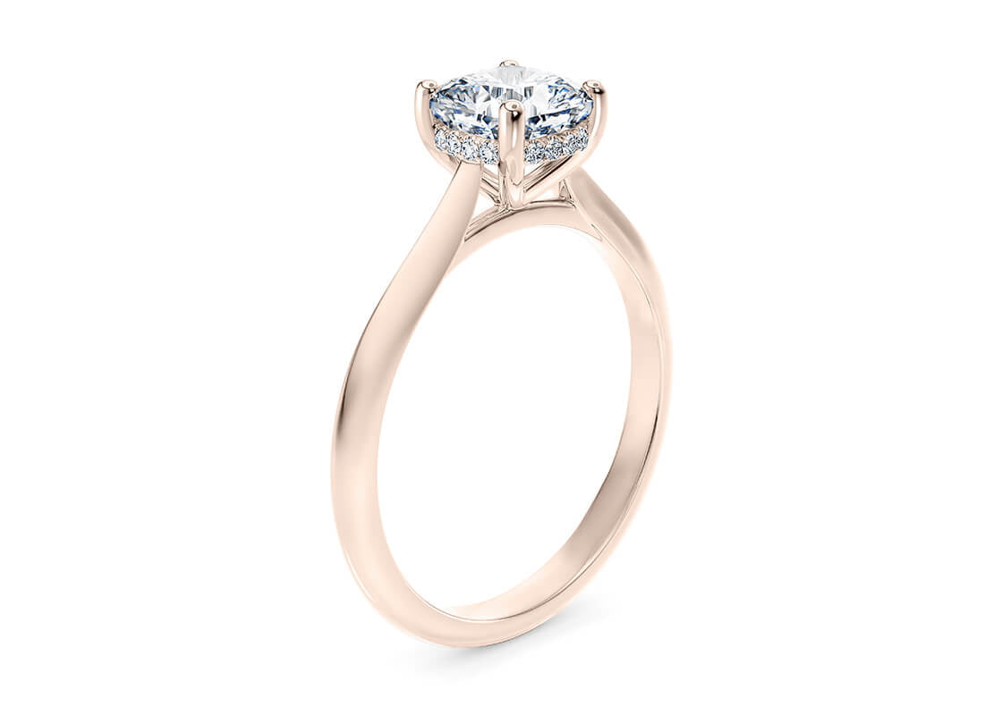 Hope Solitaire Rose Gold 18k Cushion Engagement Ring