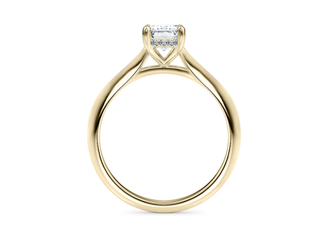 Hope Solitaire Yellow Gold 18k Emerald Engagement Ring