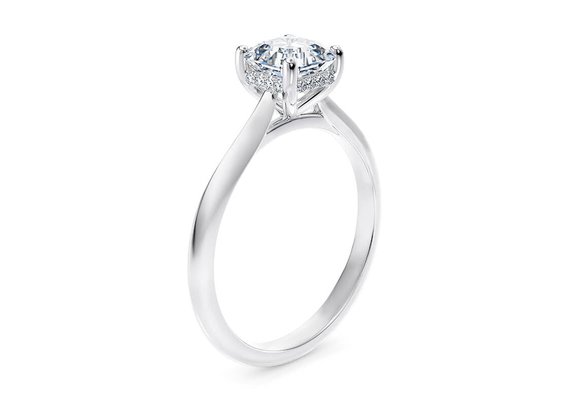 Hope Solitaire Platinum Asscher Engagement Ring