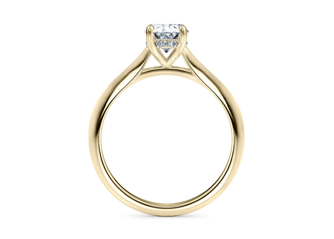 Hope Solitaire Yellow Gold 18k Oval Engagement Ring