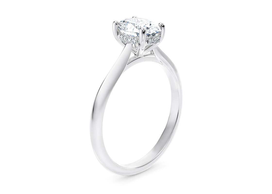 Hope Solitaire Platinum Oval Engagement Ring