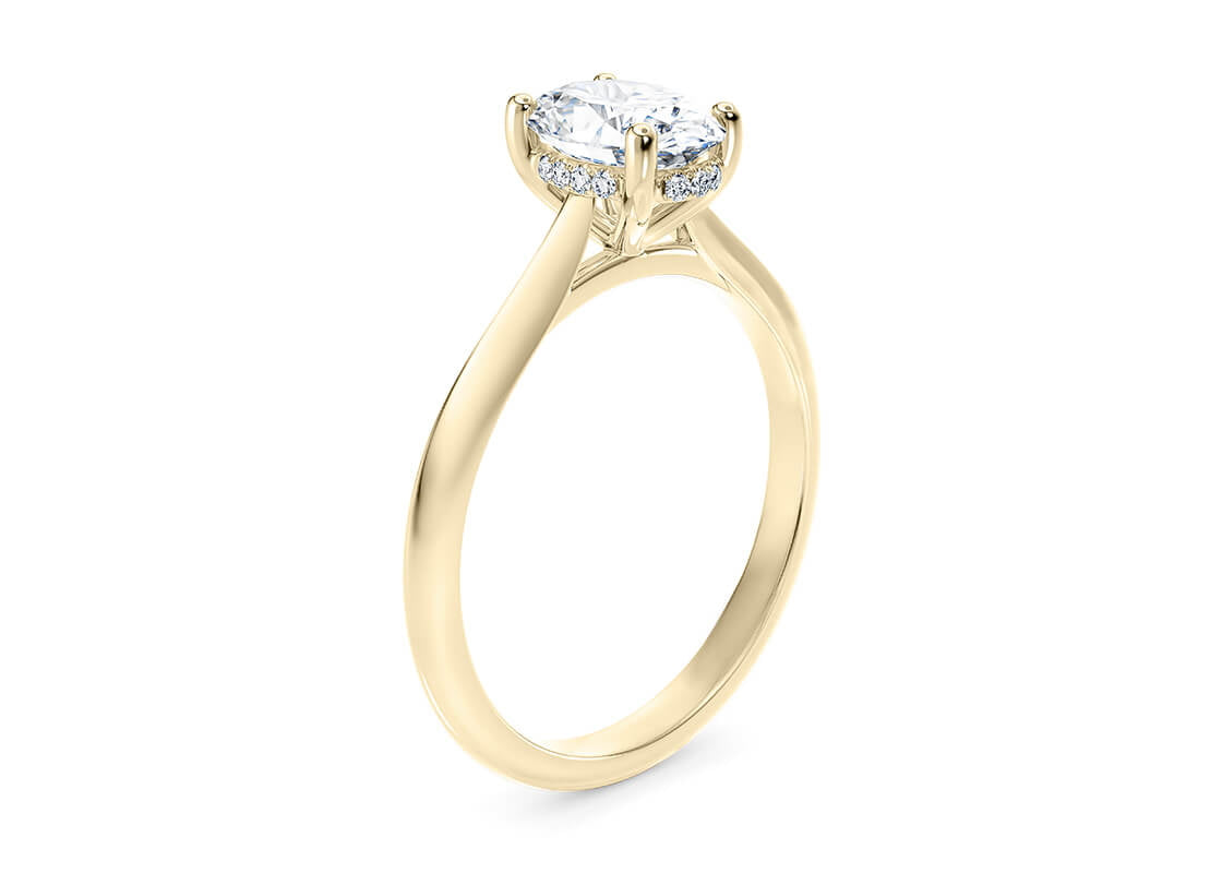 Hope Solitaire Yellow Gold 18k Oval Engagement Ring