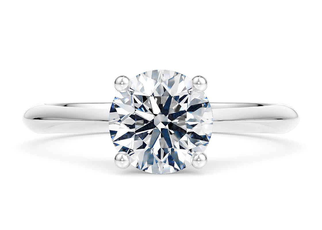 Iris Solitaire Platinum Round Engagement Ring