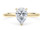 Iris Solitaire Yellow Gold 18k Pear Engagement Ring