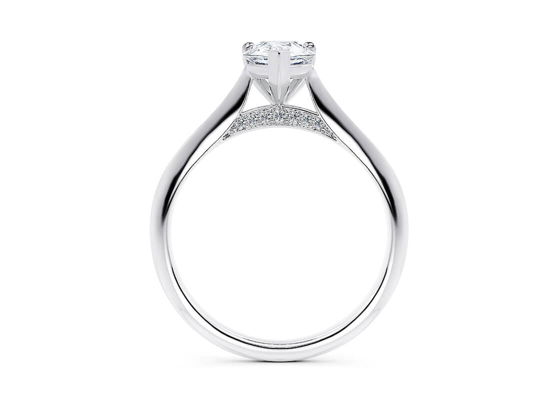 Iris Solitaire Platinum Pear Engagement Ring