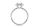 Isabella Halo Platinum Round Engagement Ring