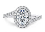 Kew Halo Platinum Oval Engagement Ring