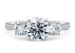 Lisbon Trilogy Platinum Round Engagement Ring