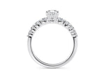 Lyra Diamond Band Platinum Pear Engagement Ring