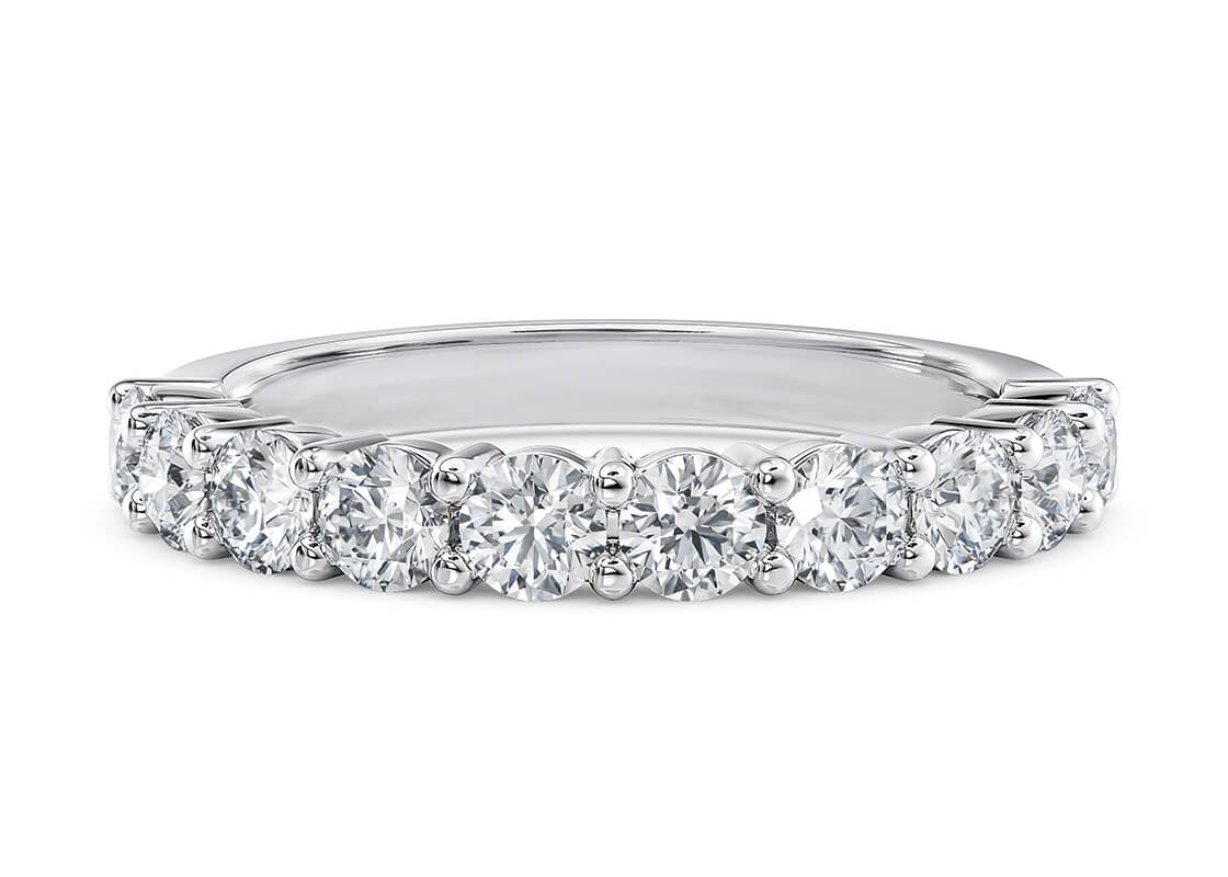 Mayfair Half Set White Gold 18k Natural Eternity Ring