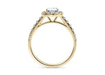 Medici Halo Yellow Gold 18k Oval Engagement Ring