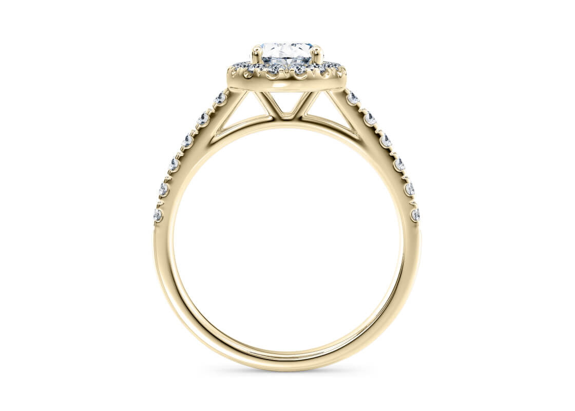 Medici Halo Yellow Gold 18k Oval Engagement Ring