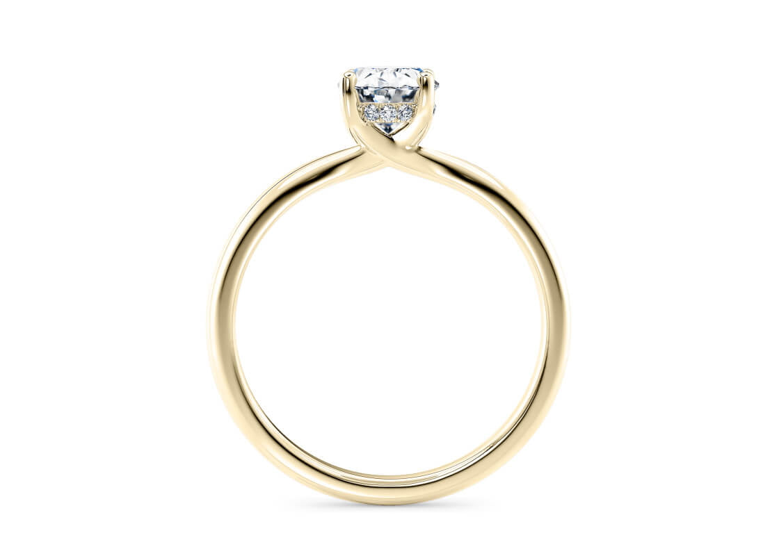 Paloma Solitaire Yellow Gold 18k Oval Engagement Ring