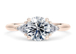 Paris Trilogy Rose Gold 18k Round Engagement Ring