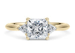 Paris Trilogy Yellow Gold 18k Princess Engagement Ring
