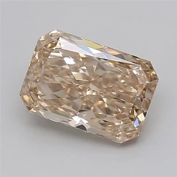 2.14 ct Radiant Cut Champagne Diamond EX EX