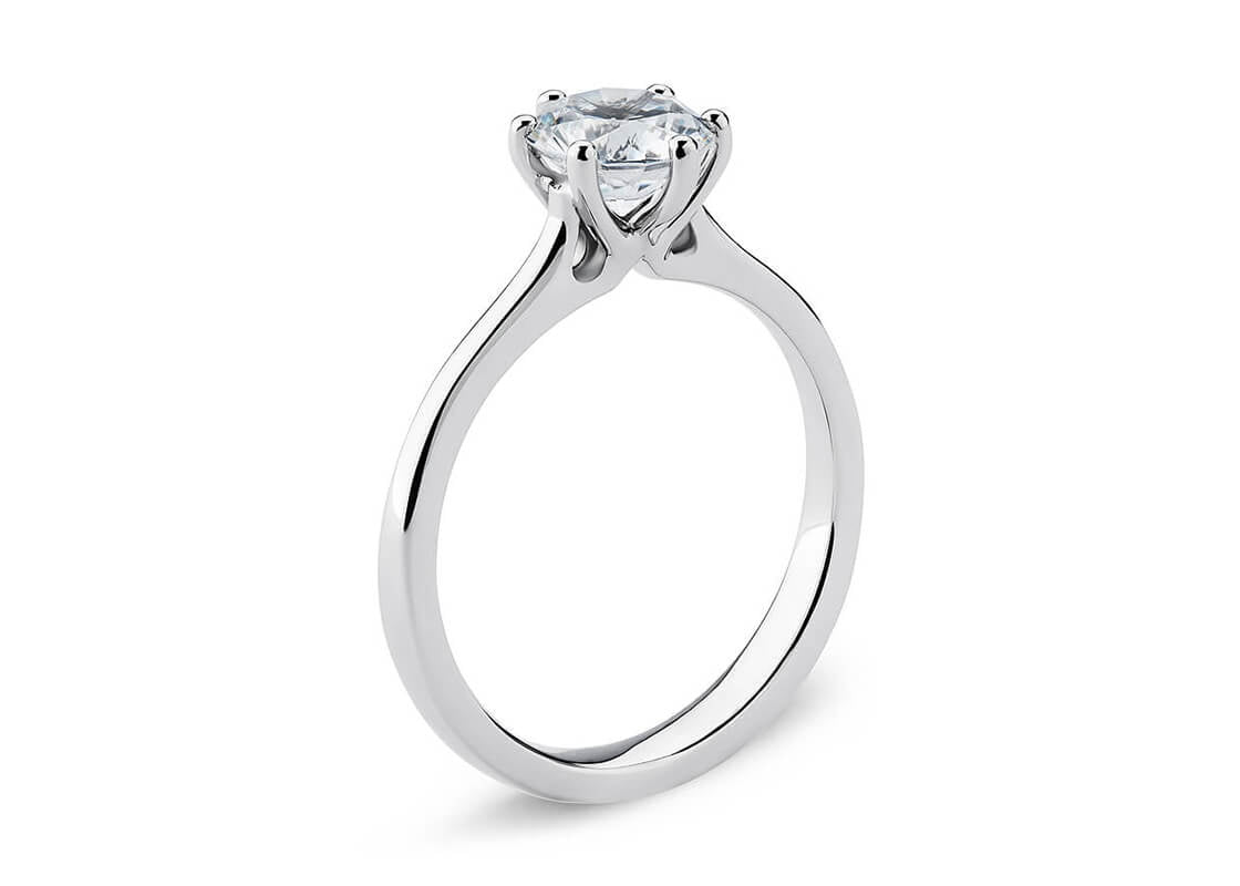 Principessa Solitaire Platinum Round Engagement Ring