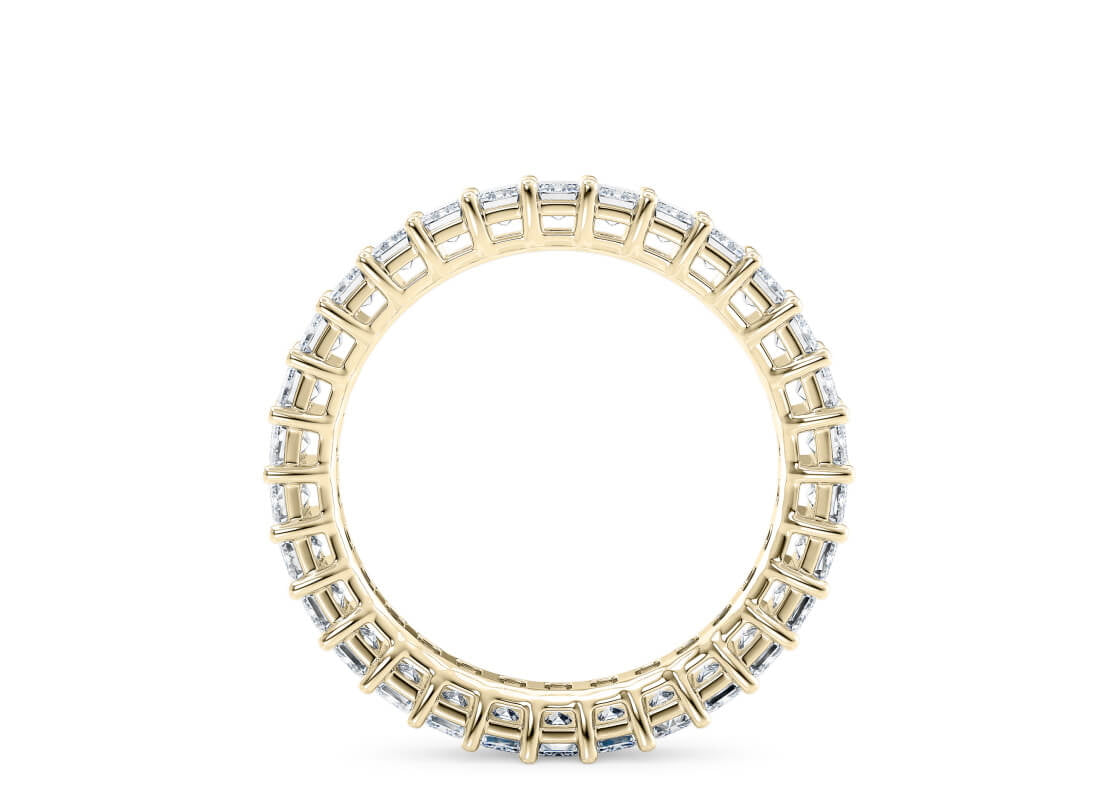 Regent Emerald Full Set Yellow Gold 18k Lab Grown Eternity Ring
