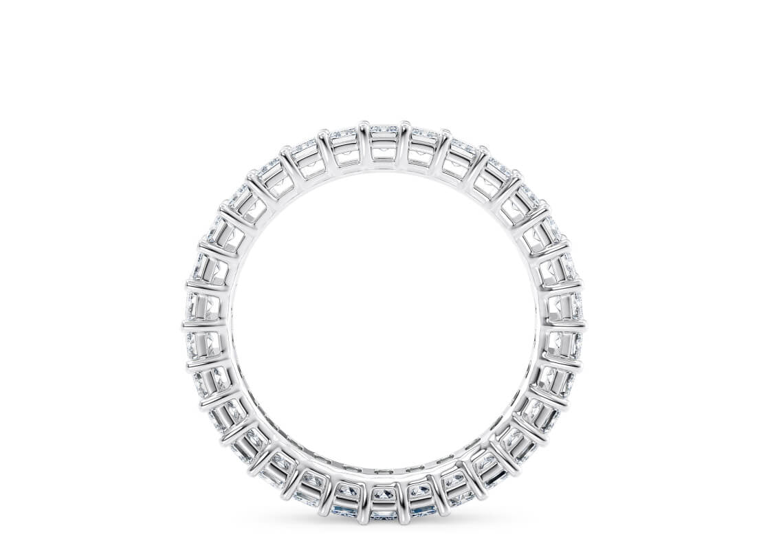 Regent Emerald Full Set White Gold 18k Lab Grown Eternity Ring