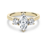 Roma Trilogy Yellow Gold 18k Marquise Engagement Ring