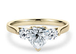 Roma Trilogy Yellow Gold 18k Heart Engagement Ring