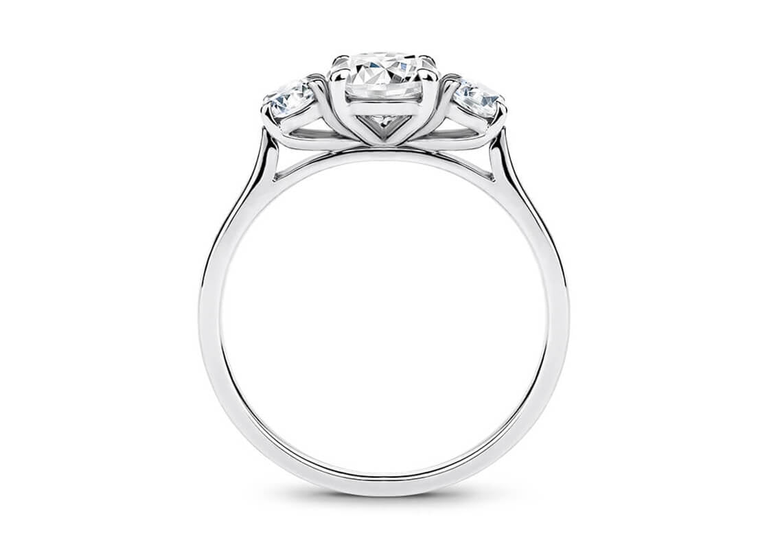 Roma Trilogy Platinum Round Engagement Ring