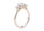 Roma Trilogy Rose Gold 18k Round Engagement Ring