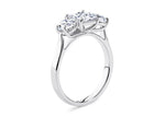Roma Trilogy Platinum Princess Engagement Ring