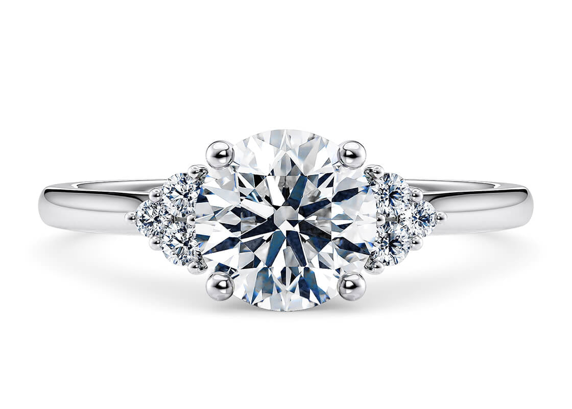 Rosa Vintage Platinum Round Engagement Ring