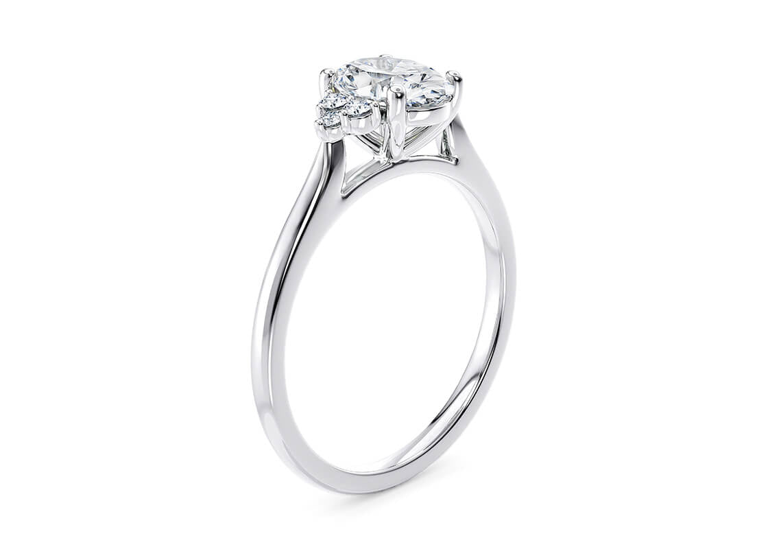 Rosa Vintage Platinum Oval Engagement Ring